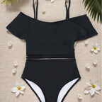 Damen Off-Shoulder Badeanzug R&B