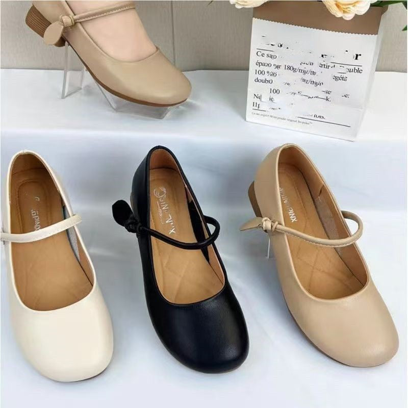 Damen elegante Ballerinas mit modischem Riemen und komfortablem Fußbett R&B