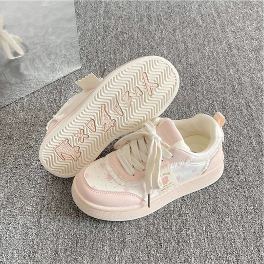 Damen Sportliche Sneaker mit niedlichem Tiermotiv und elastischen Schnürsenkeln R&B