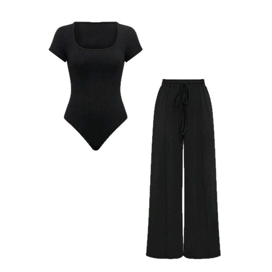 Damen Lässiges Strick-Zweiteiler-Set mit weitem Schnitt und hochwertigem Material R&B