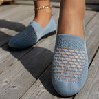Damen komfortable Slipper mit innovativem Strickdesign R&B