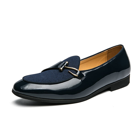 Damen Elegante Mokassins mit luxuriösem Glanz und dekorativem Schnallenverschluss R&B