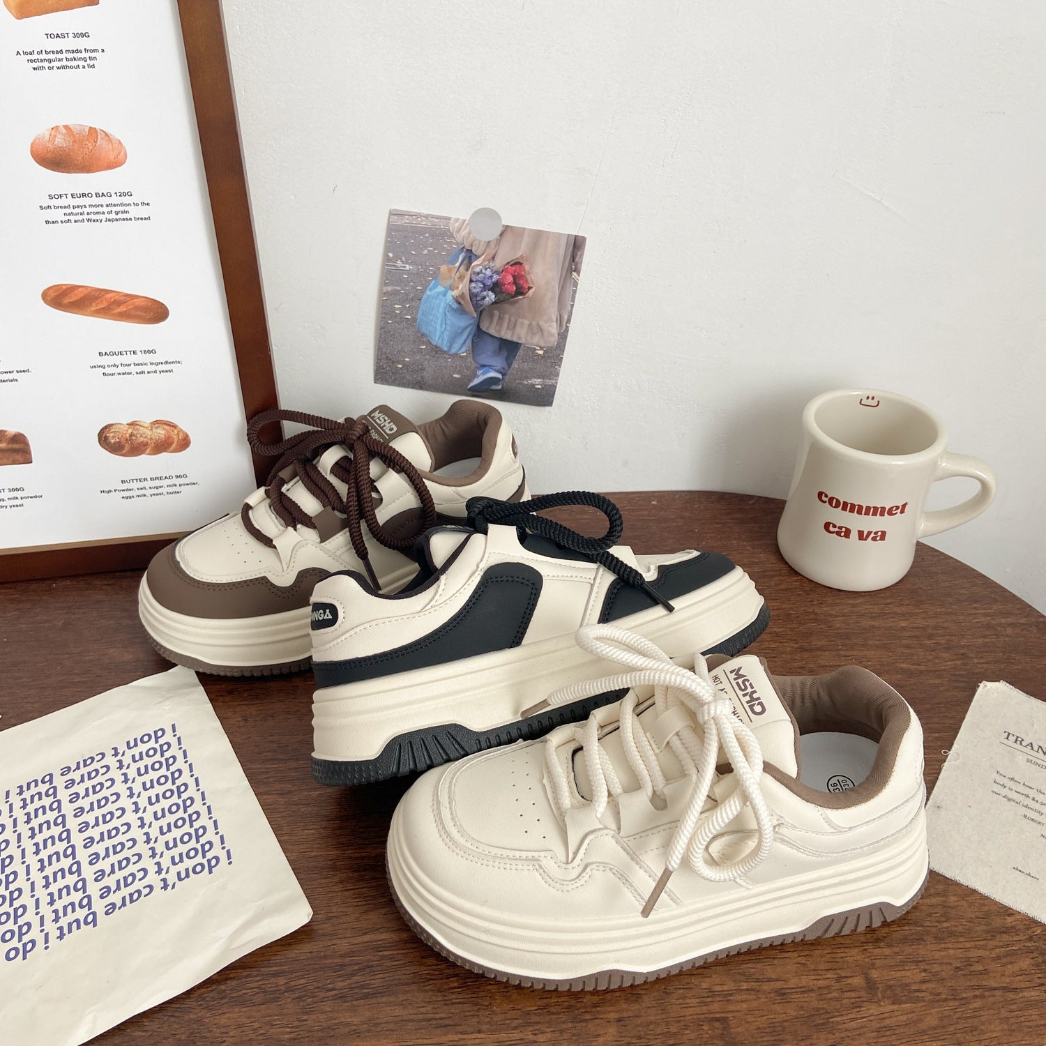 Damen Sportliche Chunky Sneakers mit herausragender Dämpfung und atmungsaktiver Oberflächenstruktur R&B