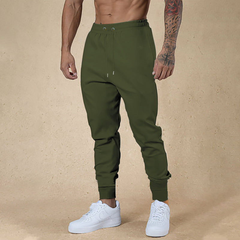 Herren nan athletische Frottee-Jogginghose mit hohem Bund Kordelzug und schmal zulaufenden Rippbündchen R&B