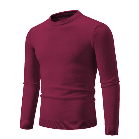 Herren klassischer Rundhals-Pullover aus weichem Strick R&B