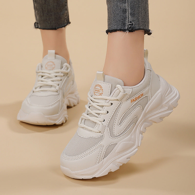 Damen sportive Sneakers mit atmungsaktivem Obermaterial und dämpfender Sohle