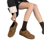 Damen Mokassins mit doppeltem Riemen und softer Innensohle R&B