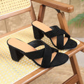 Damen modische Slingback-Sandalen mit raffiniertem Riemen-Design R&B