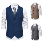 Herren elegante Weste mit modernem Hahnentritt-Muster