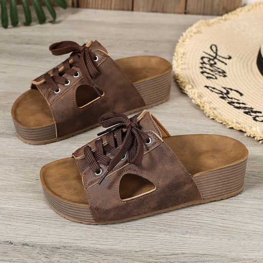 Damen Sportliche Schnürsandalen R&B