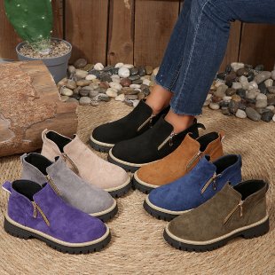 Damen Modische und bequeme Stiefeletten mit Reißverschluss R&B