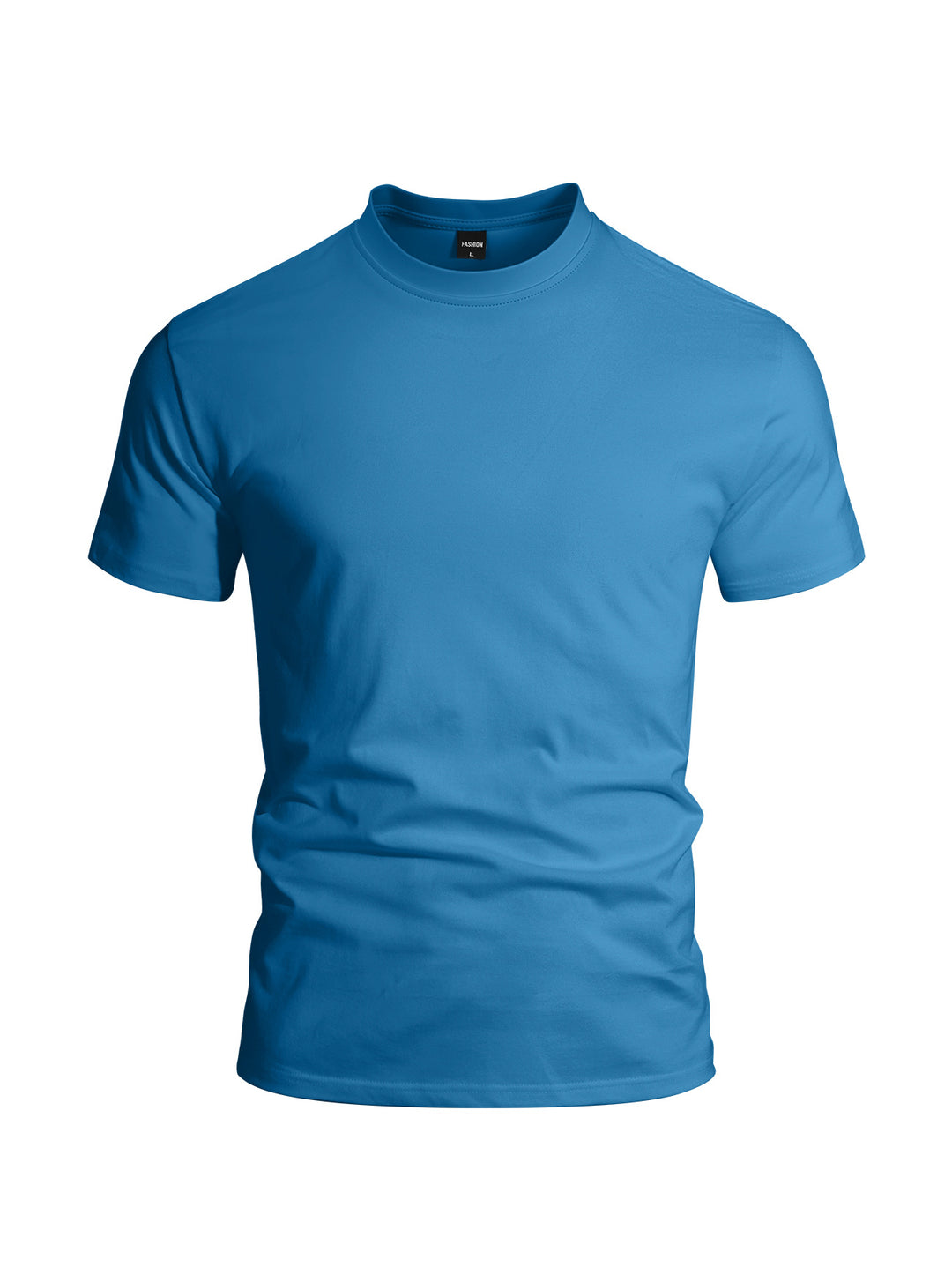 Herren nan eng anliegendes Rundhals-Basicshirt aus Singlejersey mit verstärktem Nackenband R&B