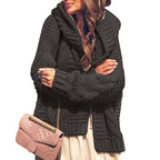 Damen Grobstrickjacke mit luxuriösem Karomuster und oversized Schnitt R&B