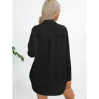 Damen elegante langärmelige Bluse aus atmungsaktiver Baumwolle R&B