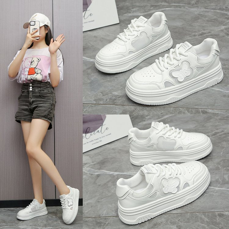 Damen modische Sneakers mit floralen Applikationen und gepolsterter Sohle R&B