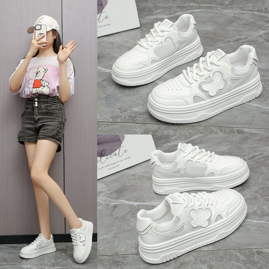 Damen modische Sneakers mit floralen Applikationen und gepolsterter Sohle R&B