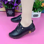 Damen nan flexible faltbare Freizeitsneaker mit stoßdämpfender Profilsohle R&B