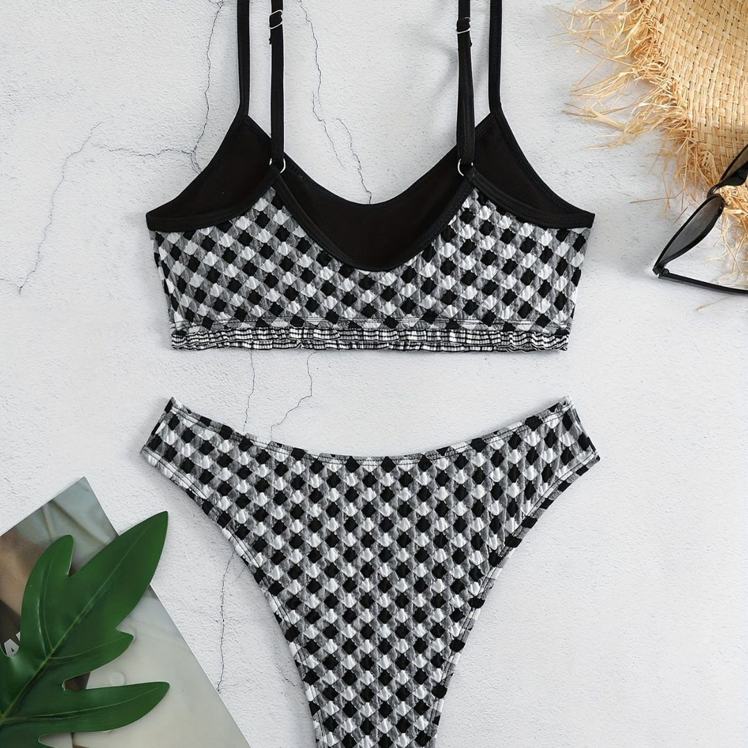 Damen lässiger Crop-Top Bikini R&B
