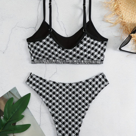 Damen lässiger Crop-Top Bikini R&B