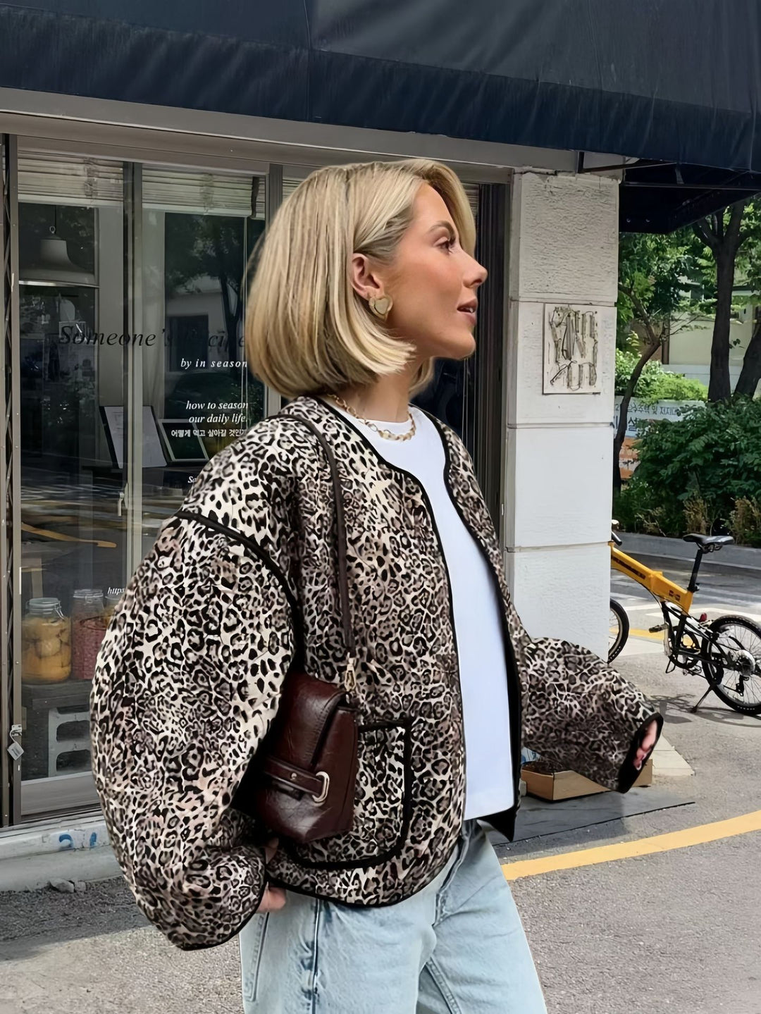 Damen attraktive Jacke im angesagten Leopardenmuster R&B