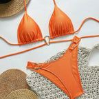 Damen Triangel-Bikini mit eleganten Kettenakzenten R&B