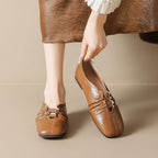 Damen Freizeitliche Slipper mit modischer Faltenoptik