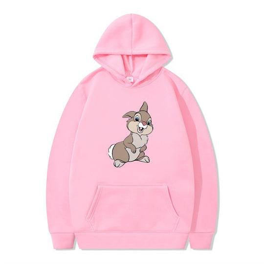 Damen Kapuzenpullover mit niedlichem Hasen-Design und bequemen Kängurutaschen R&B