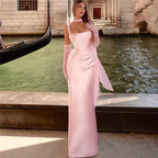 Damen Elegantes Abendkleid mit hohem Schnitt und dezenten Raffungselementen R&B