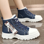 Damen hohe Sneaker mit warmem Innenfutter und robustem Profil R&B