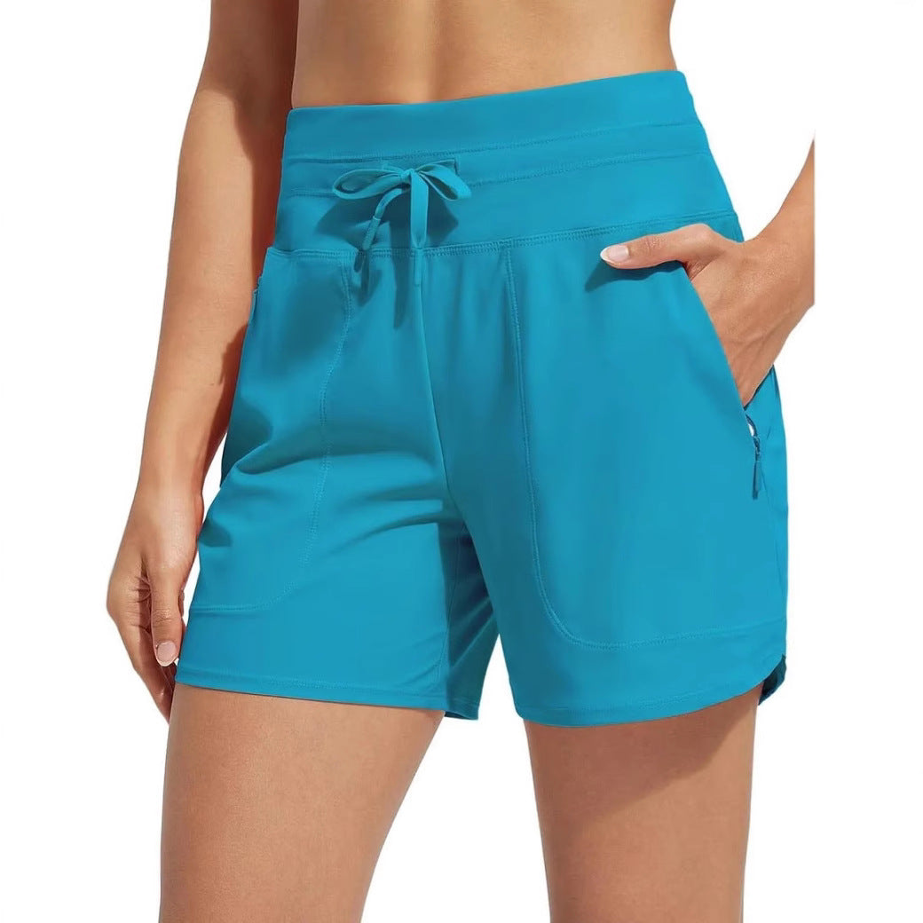 Damen Performance aktive Shorts mit integriertem Boxershorts-Futter R&B