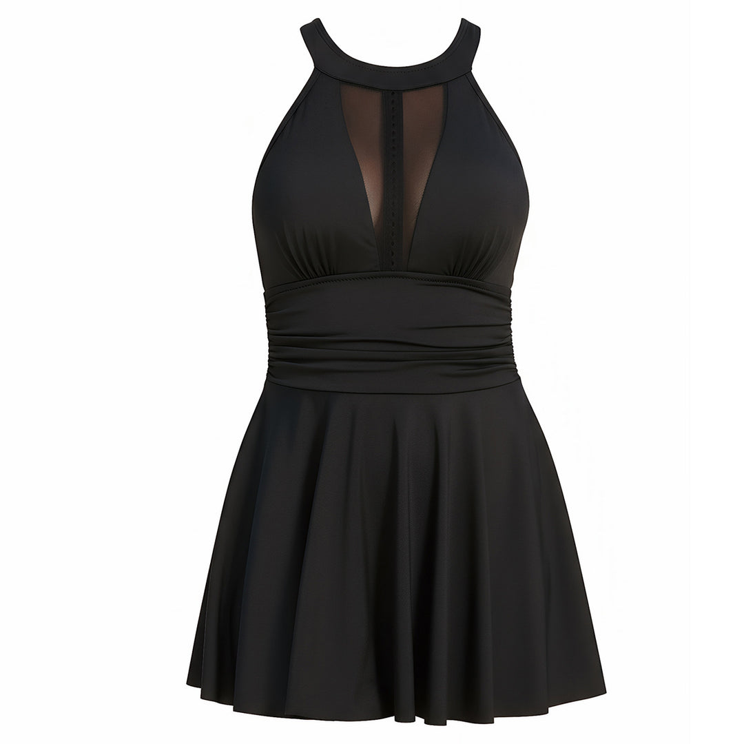 Damen Eleganter Badeanzug mit transparenten Einsätzen R&B