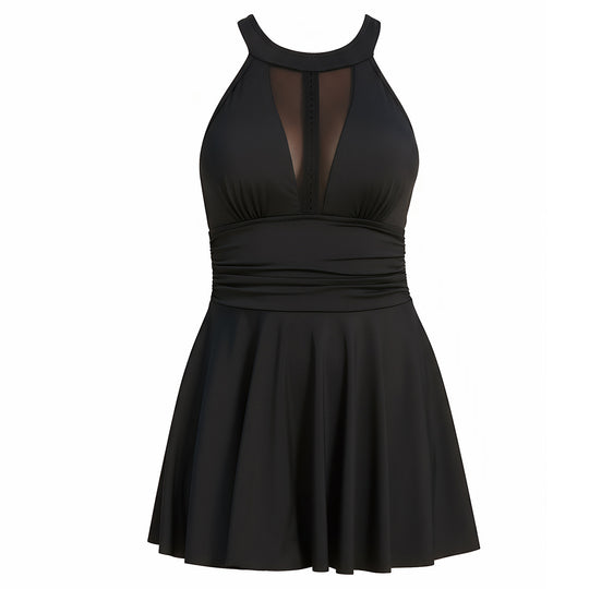 Damen Eleganter Badeanzug mit transparenten Einsätzen R&B
