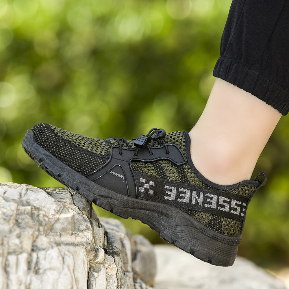 Damen Sportliche Mesh-Sneaker mit druckdämpfender Sohle und elastischem Schnürsystem R&B