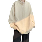 Damen lässiger Pullover mit modernem Stehkragen und Ringelzug