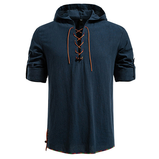 Herren Kaptuzenbluse mit einzigartigem Schnürdesign R&B