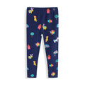 Mädchen Leggings mit buntem Tier- und Hausmuster R&B
