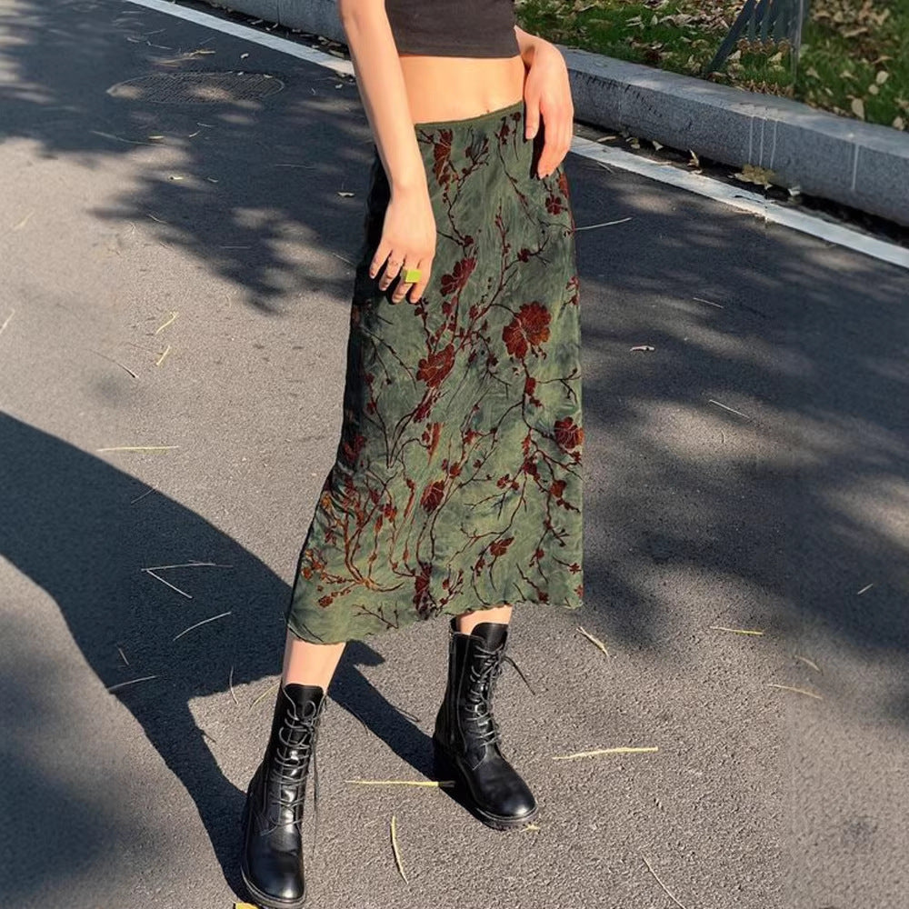Damen Maxirock mit floralem Druck und elegantem Schnitt R&B