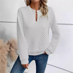 Damen Pullover mit strukturiertem Design und edlem Stehkragen