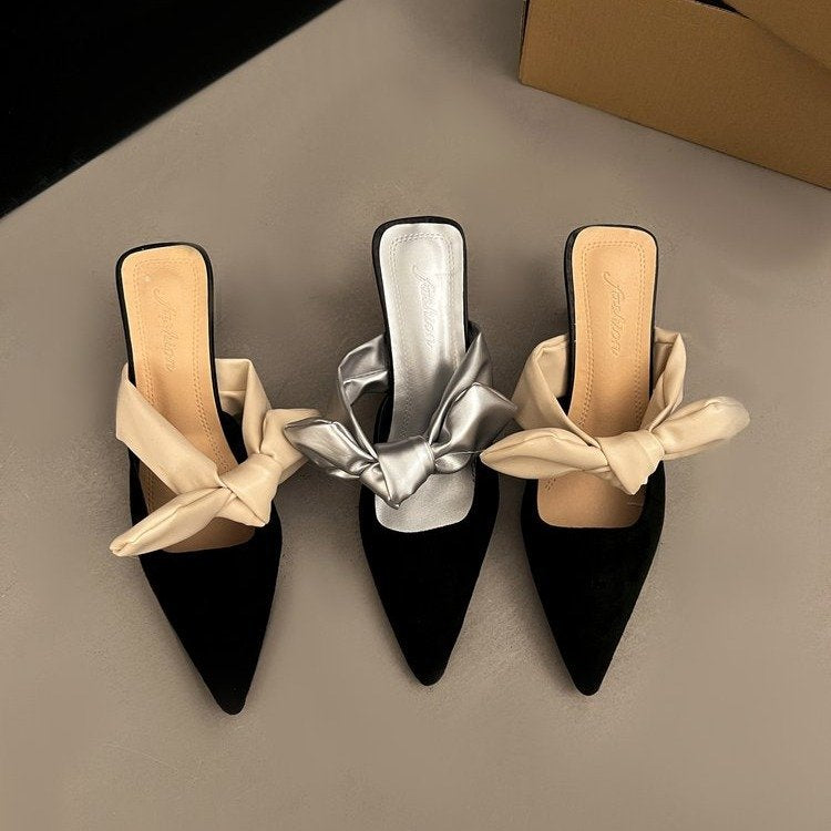Damen eleganter Sling-Pump mit modischem Schleifendetail R&B