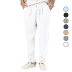 Herren nan leichte Leinenhose mit elastischem Bund und seitentaschen lässiger Schnitt R&B