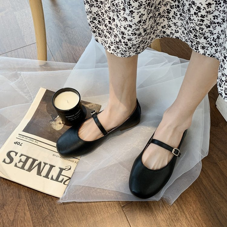 Damen elegante Ballerinas mit Schnallen-Detail R&B