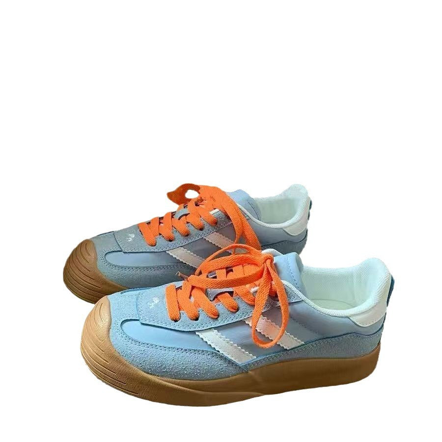 Damen sportliche Sneakers mit hochwertiger Oberflächenstruktur und dämpfender Sohle R&B