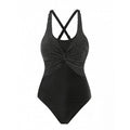 Damen Einteiler Badeanzug mit elegantem Wickeldesign R&B