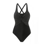 Damen Einteiler Badeanzug mit elegantem Wickeldesign R&B
