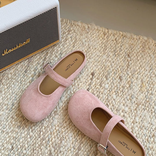 Damen weiche Mokassins mit verstellbarem Riemen und bequemer Innensohle R&B