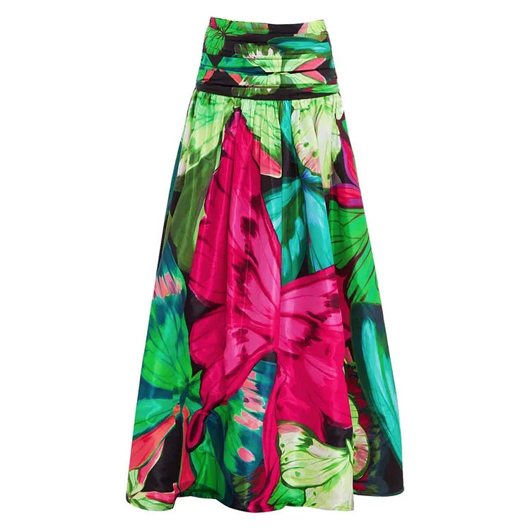 Damen Floral Druck Einteiler-Badeanzug R&B