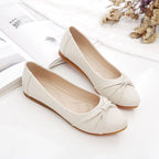 Damen Elegante Ballerinas mit modischem Knoten und weichem Innenfutter