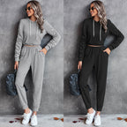 Damen bequemer Hoodie-Overall mit praktischen Taschen und elastischem Taillenzug R&B