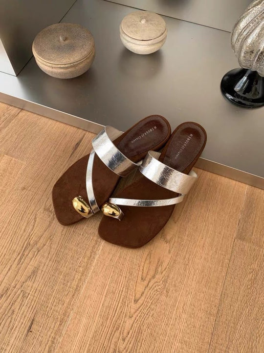 Damen Komfortable Sandalen mit dekorativem Riemen und ergonomischer Sohle R&B