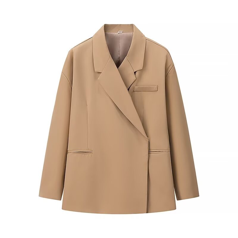 Damen elegante Oversize-Jacke mit schickem Revers R&B
